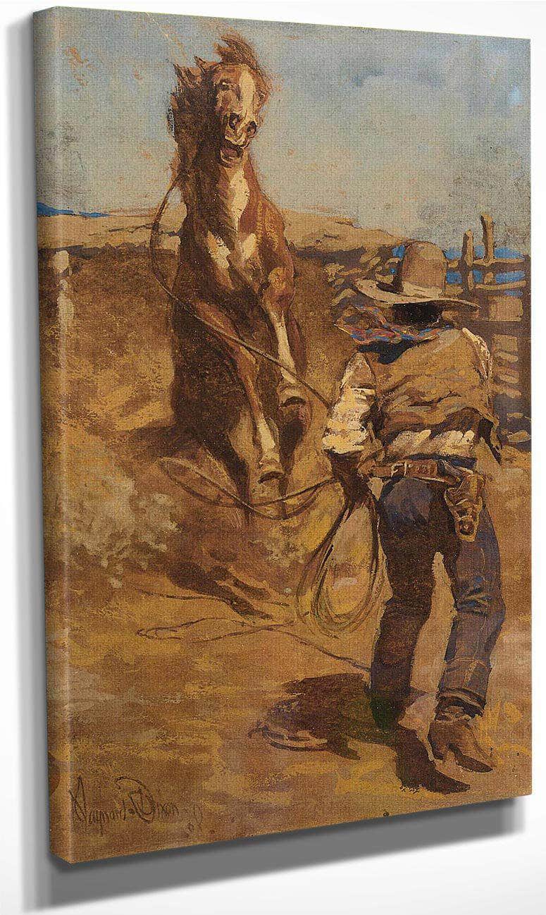 Taming The New Bronc By Maynard Dixon Fine Art Print