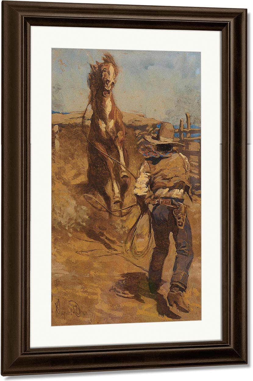 Taming The New Bronc By Maynard Dixon Fine Art Print