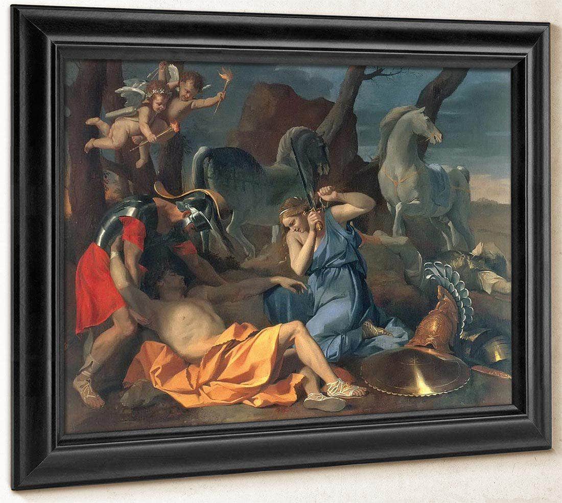 Tancred And Erminia By Nicholas Poussin Fine Art Print