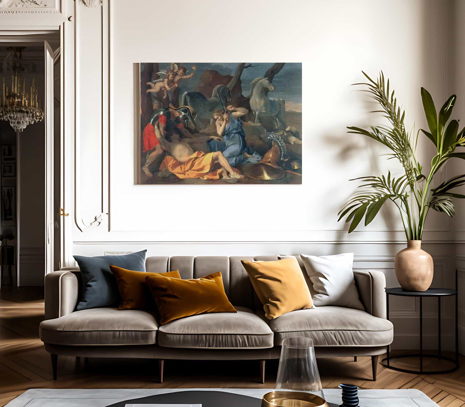 Tancred And Erminia By Nicholas Poussin Fine Art Print