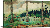 Tanoo, Queen Charlotte Island Painting Emily Carr Canvas Art Fine Art Print