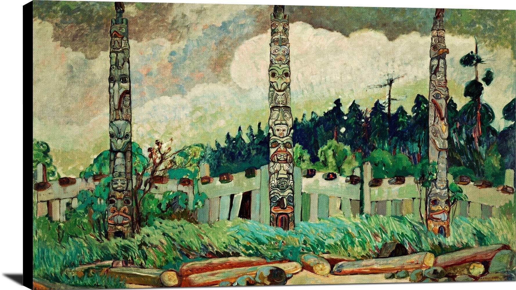 Tanoo, Queen Charlotte Island Painting Emily Carr Canvas Art Fine Art Print