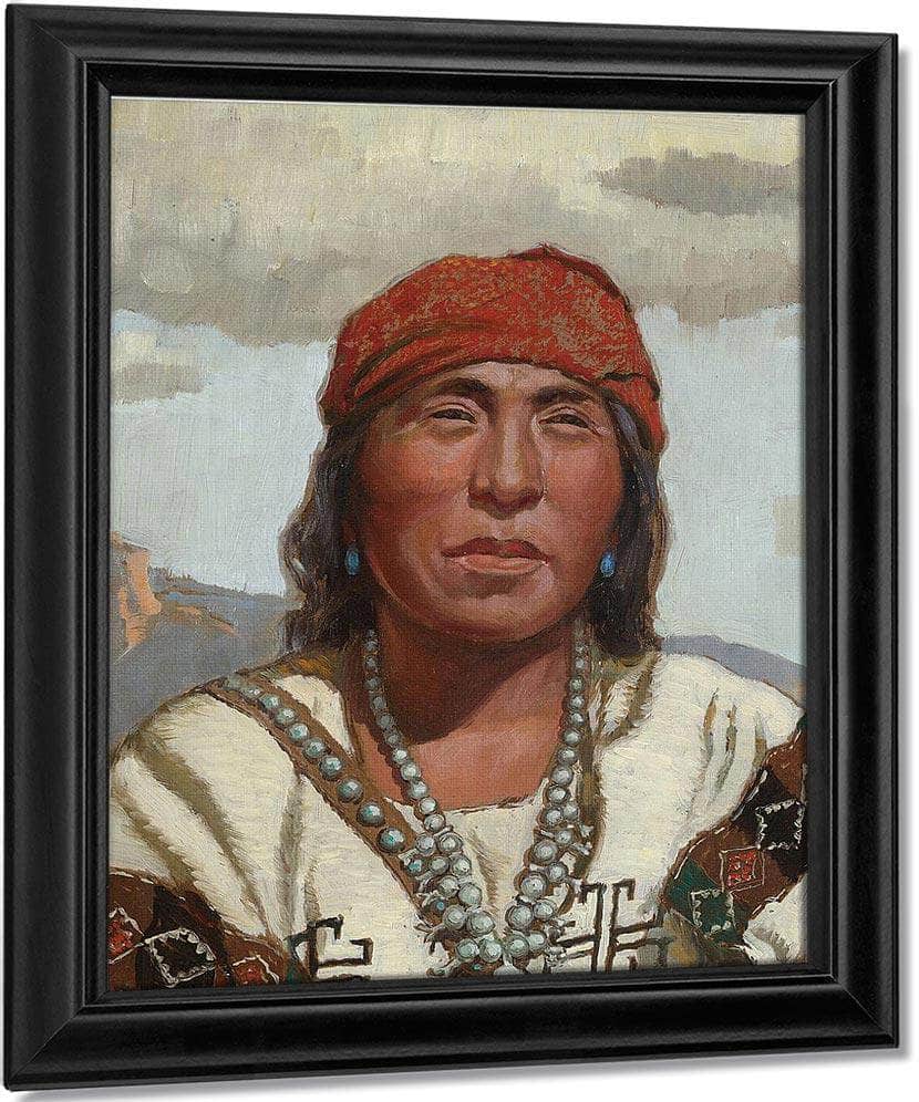 Taos Indian By Benjamin Chambers Brown Fine Art Print