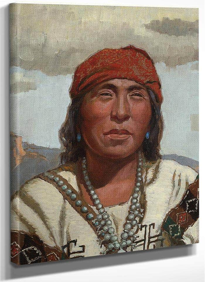 Taos Indian By Benjamin Chambers Brown Fine Art Print