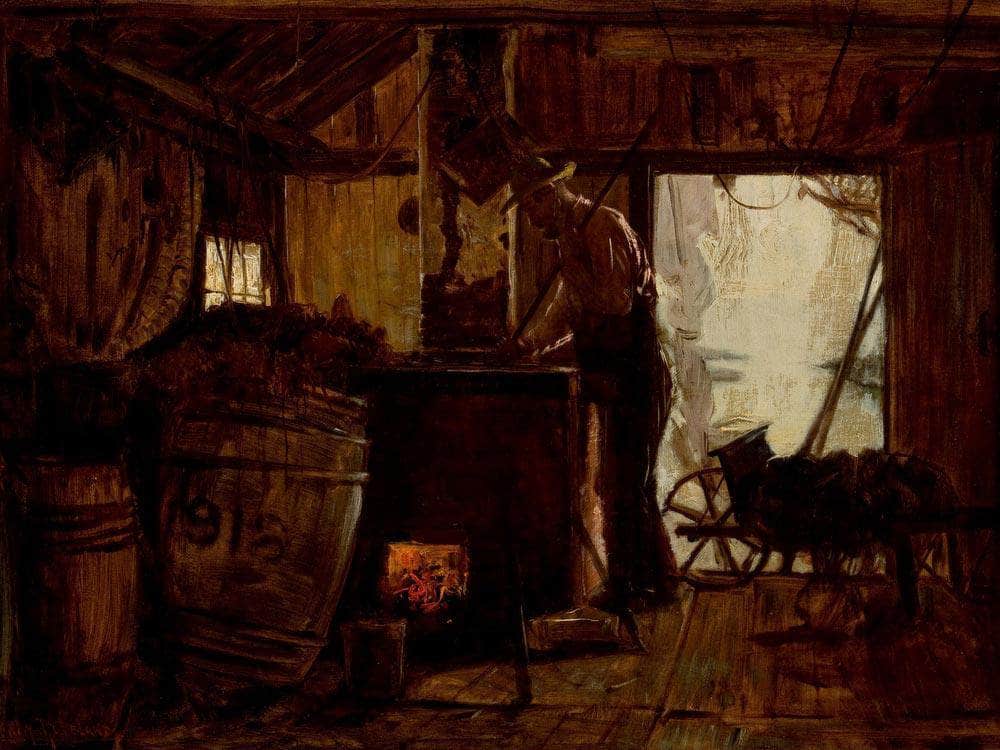 Tarring The Nets 1901 By Harry Roseland Fine Art Print