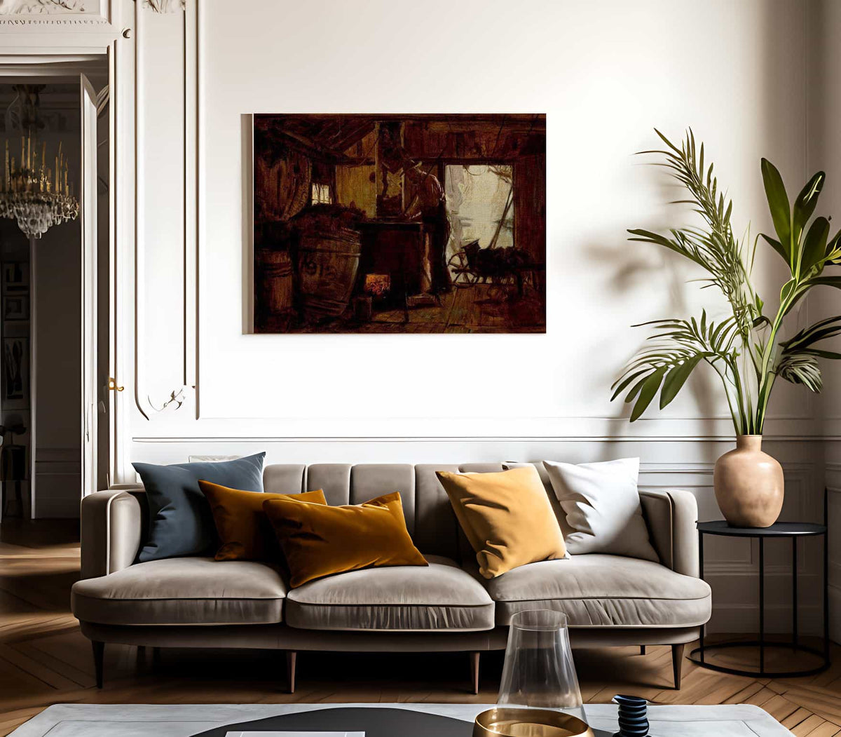 Tarring The Nets 1901 By Harry Roseland Fine Art Print