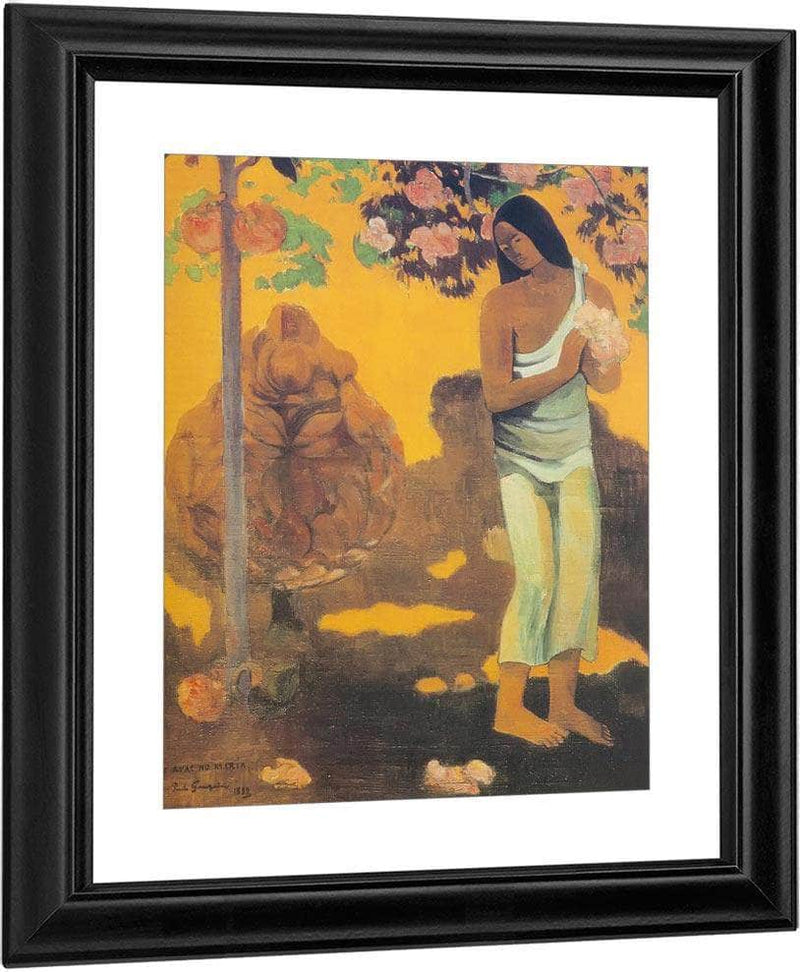 Te Avae No Maria ( The Month Of Mary) Or Woman Carrying Flowers By Paul Gauguin Fine Art Print