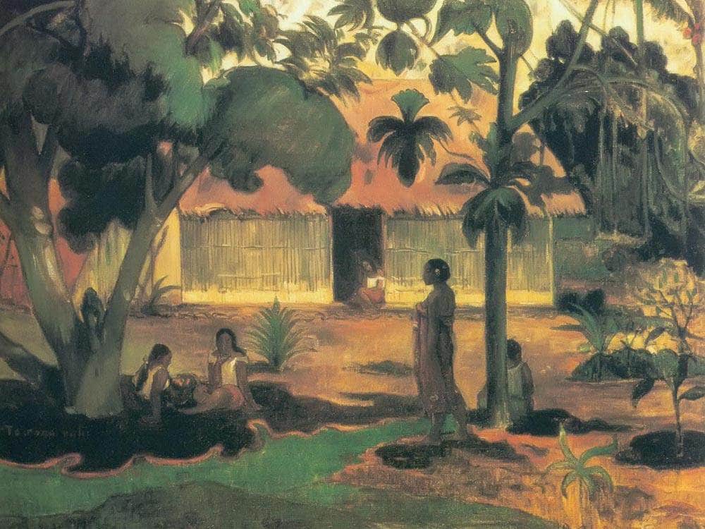 Te Raau Rahi ( The Big Tree) By Paul Gauguin Fine Art Print