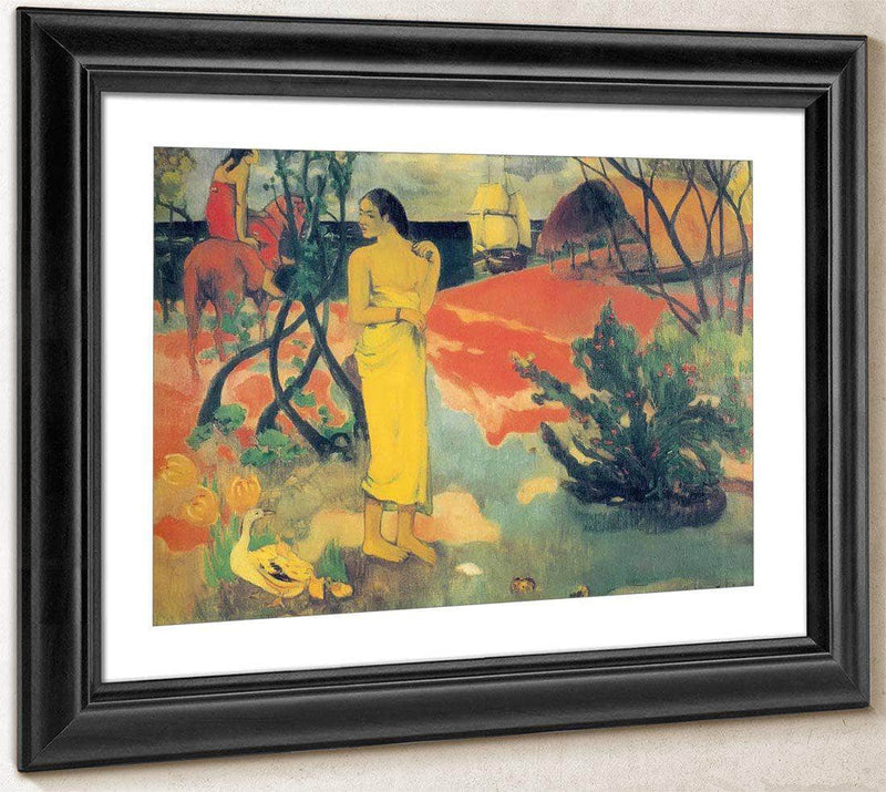 Te Tiai Na Oe Ite Rata ( Are You Waiting For A Letter) By Paul Gauguin Fine Art Print