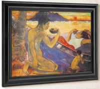 Te Vaa ( The Canoe) Or A Thahitian Family By Paul Gauguin Fine Art Print