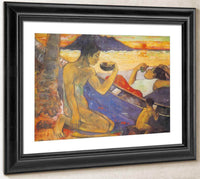 Te Vaa ( The Canoe) Or A Thahitian Family By Paul Gauguin Fine Art Print