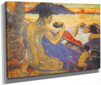 Te Vaa ( The Canoe) Or A Thahitian Family By Paul Gauguin Fine Art Print