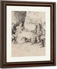 Tea In The Garden Possible Interior Illustration 1897 By Alice Barber Stephens Fine Art Print