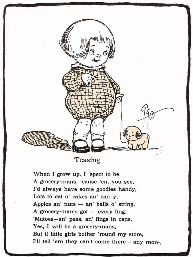 Teasing Kiddie Land By Grace G Drayton Fine Art Print