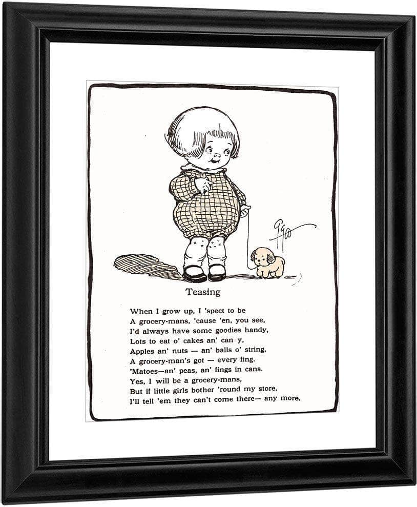 Teasing Kiddie Land By Grace G Drayton Fine Art Print