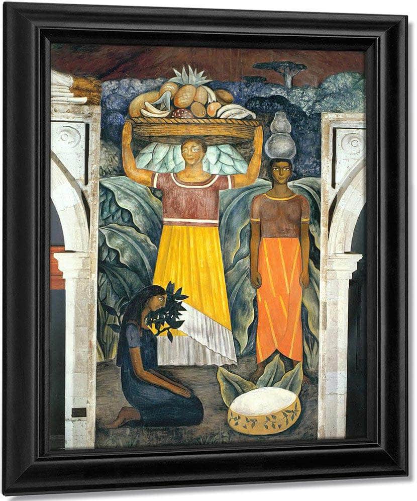 Tehuana Women By Diego Rivera Fine Art Print