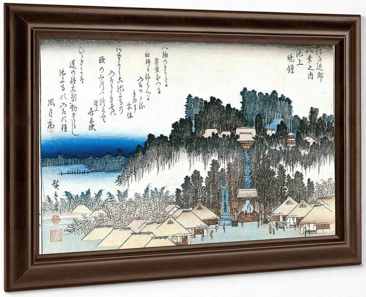 Temple Compound On A Hill By Hiroshige Fine Art Print
