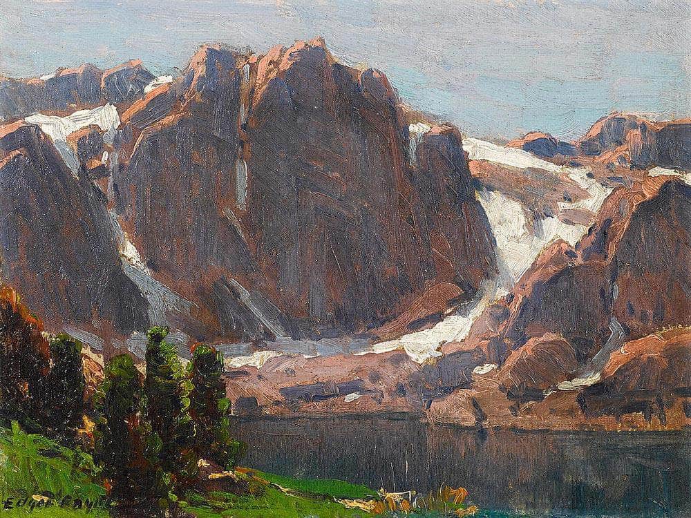 Temple Crag, High Sierra Lake By Edgar Payne Fine Art Print