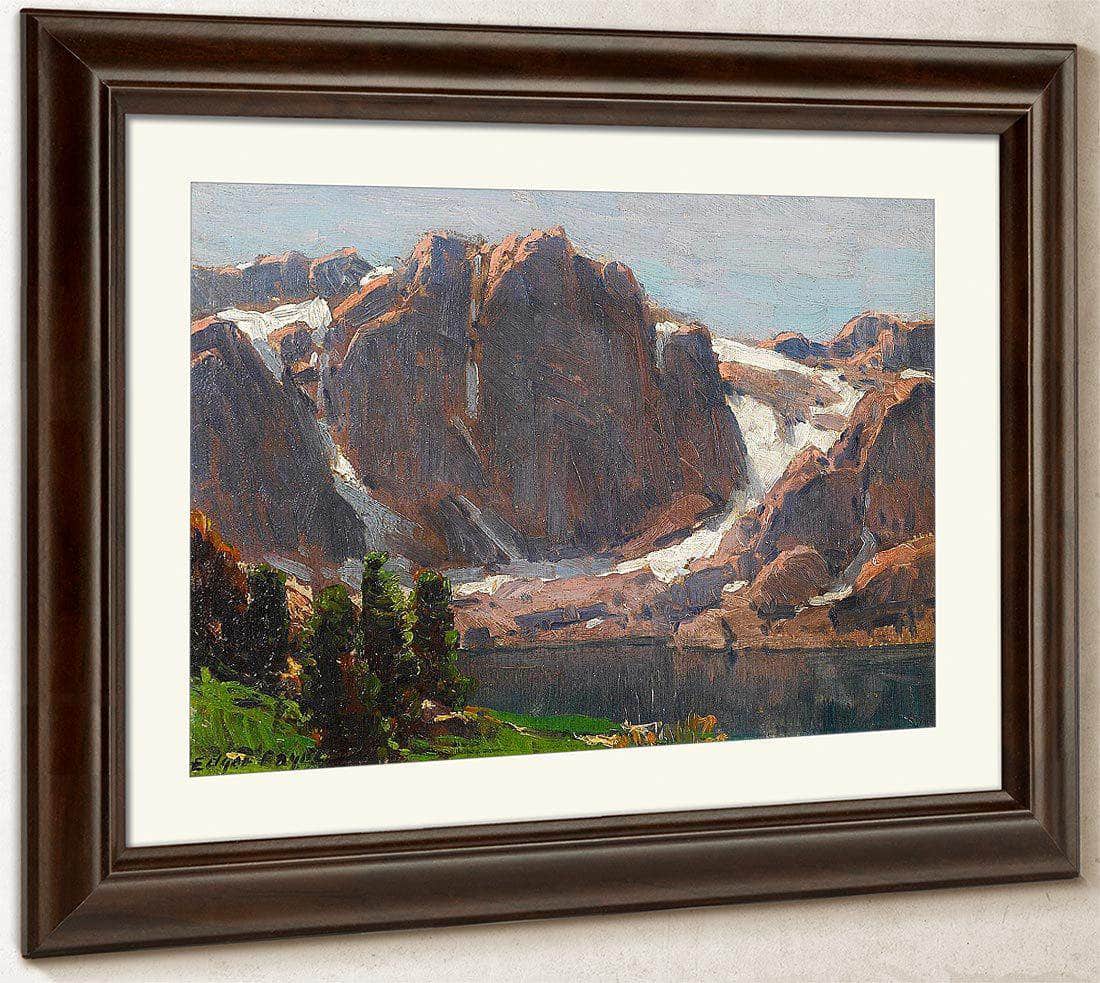 Temple Crag, High Sierra Lake By Edgar Payne Fine Art Print