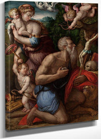 Temptations Of St Jerome By Giorgio Vasari Fine Art Print