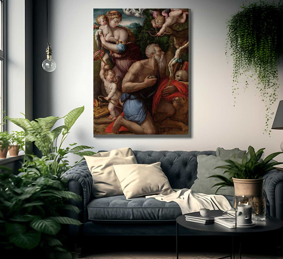 Temptations Of St Jerome By Giorgio Vasari Fine Art Print