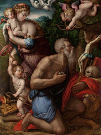 Temptations Of St Jerome By Giorgio Vasari Fine Art Print