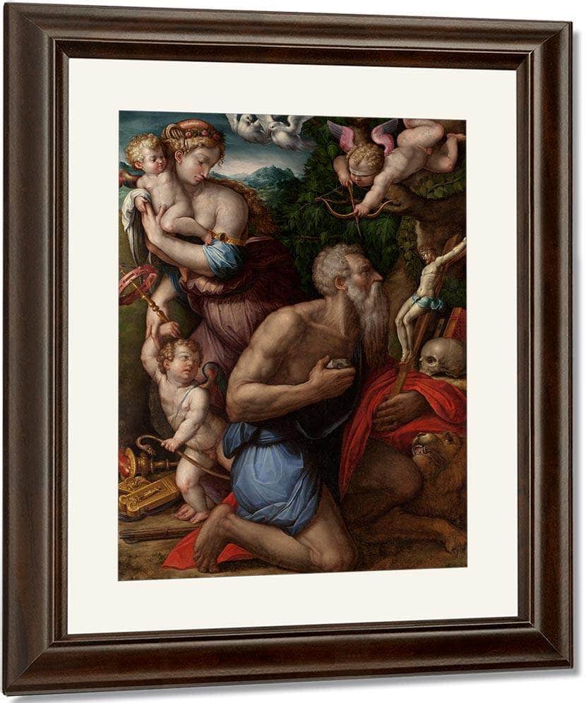 Temptations Of St Jerome By Giorgio Vasari Fine Art Print