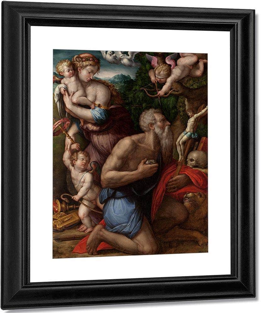 Temptations Of St Jerome By Giorgio Vasari Fine Art Print