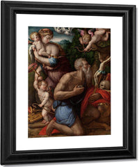 Temptations Of St Jerome By Giorgio Vasari Fine Art Print