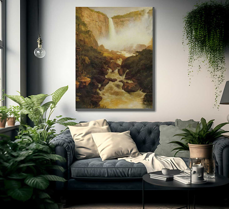 Tequendama Falls Near Bogota By Fredric Edwin Church Fine Art Print
