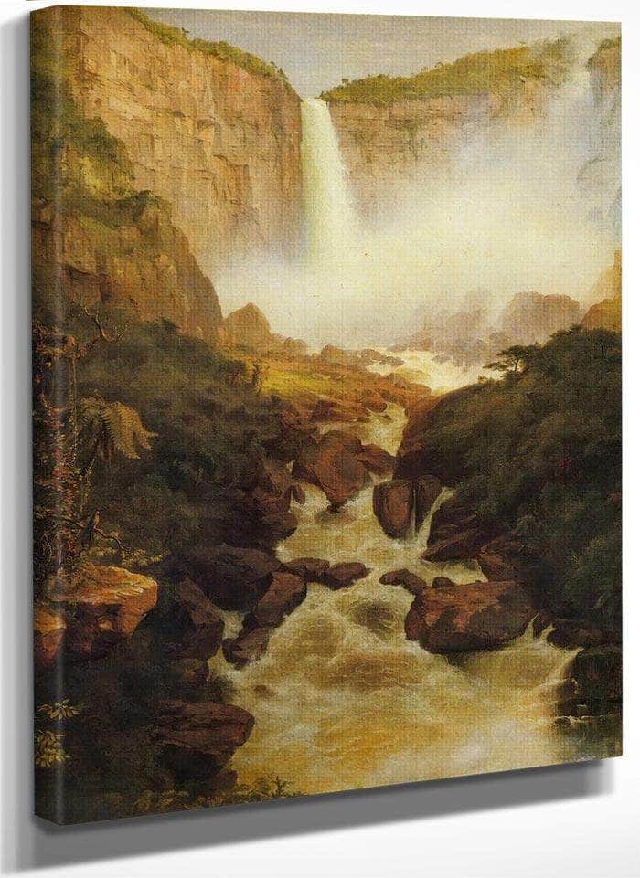 Tequendama Falls Near Bogota By Fredric Edwin Church Fine Art Print
