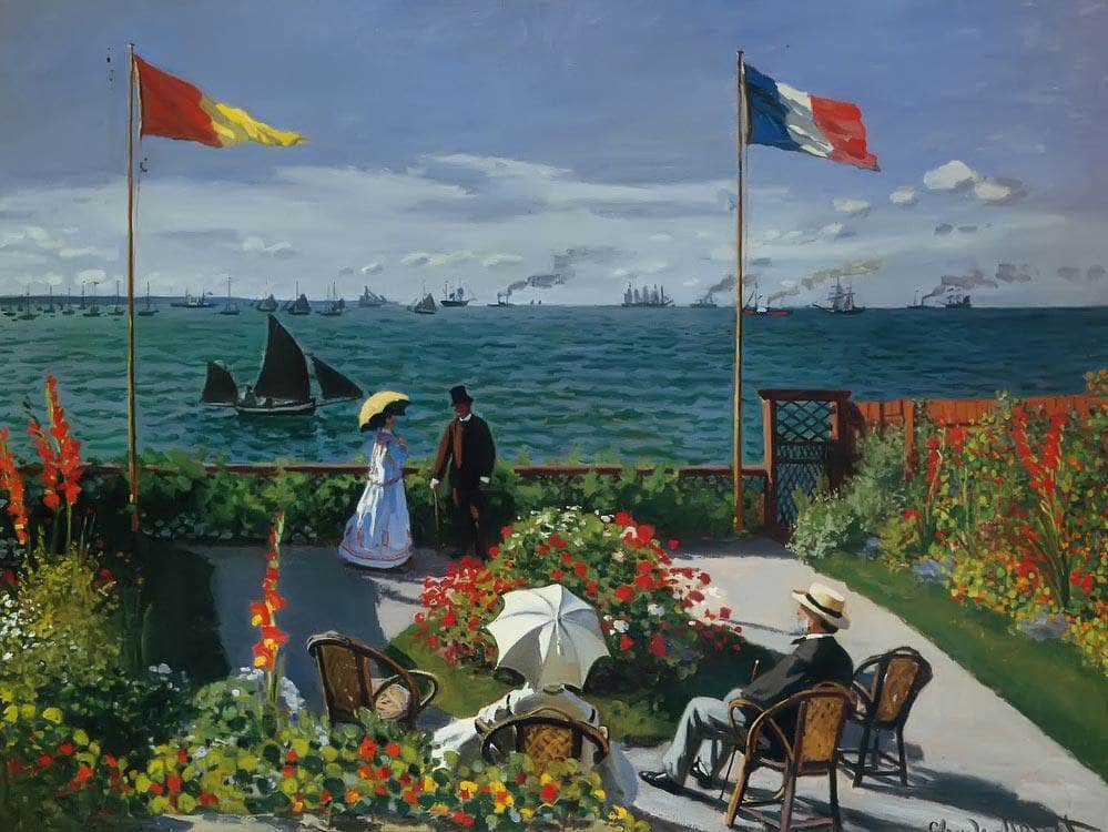 Terrace At Siante Adresse 1867 By Claude Monet Fine Art Print