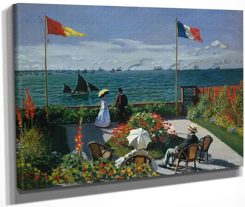 Terrace At Siante Adresse 1867 By Claude Monet Fine Art Print