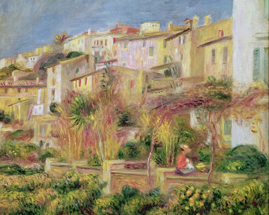 Terrace In Cagnes By Pierre Auguste Renoir Fine Art Print