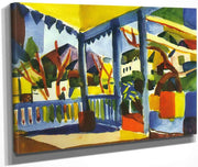 Terrace Of The Vila In St Germain By August Macke Fine Art Print