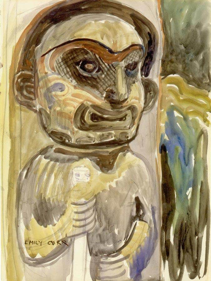 Terrible Totem By Koskimo By Emily Carr Fine Art Print