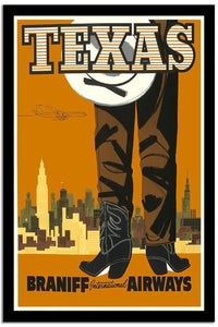 Texas  Vintage Poster Fine Art Print