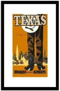Texas  Vintage Poster Fine Art Print