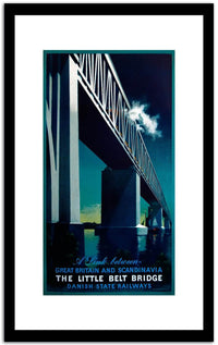 Th Littel Belt Bridce  Vintage Poster Fine Art Print