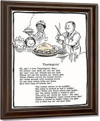 Thanksgivin Illustrated By Grace G Drayton Fine Art Print