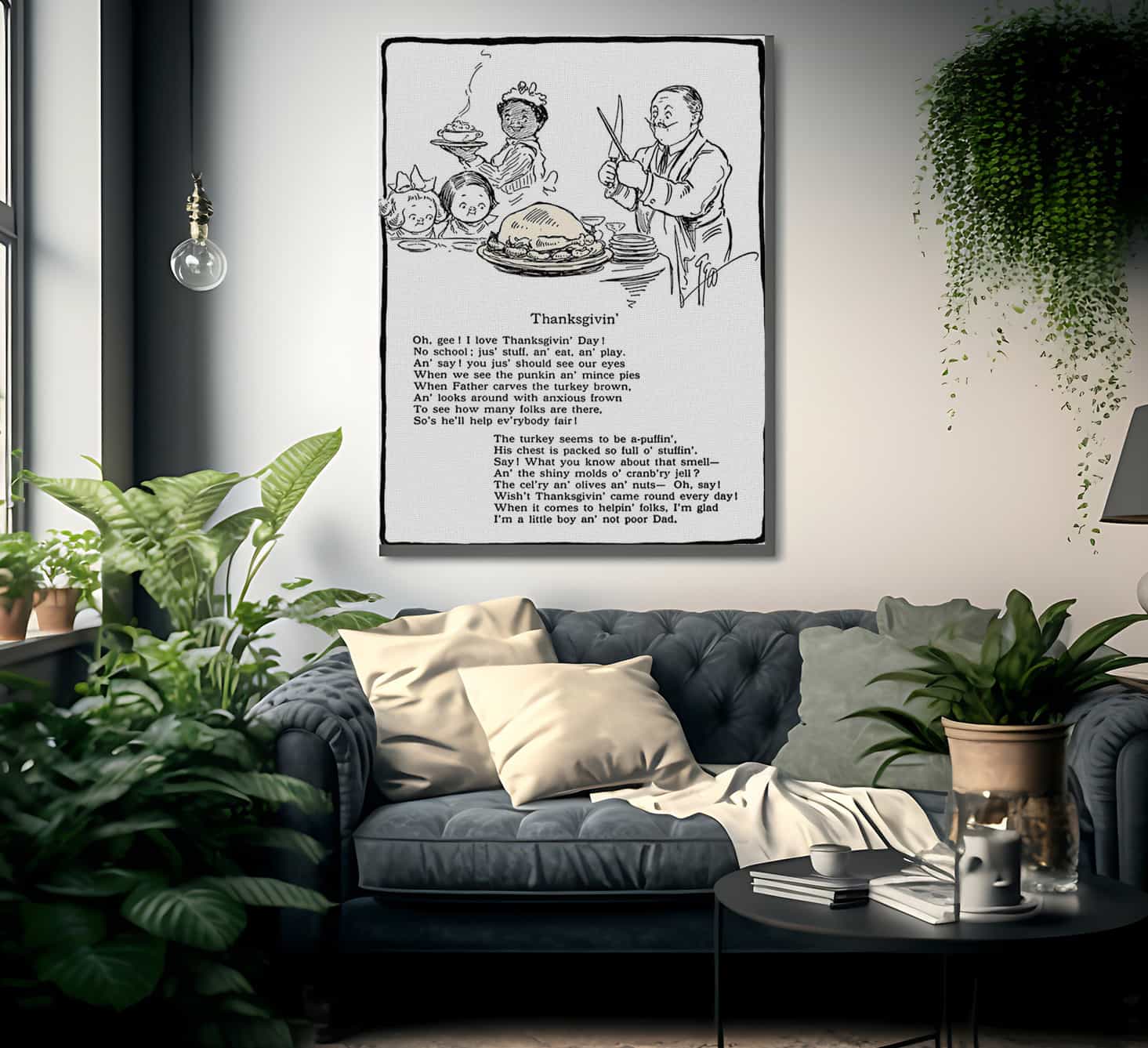 Thanksgivin Illustrated By Grace G Drayton Fine Art Print