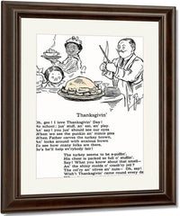 Thanksgivin Illustrated By Grace G Drayton Fine Art Print