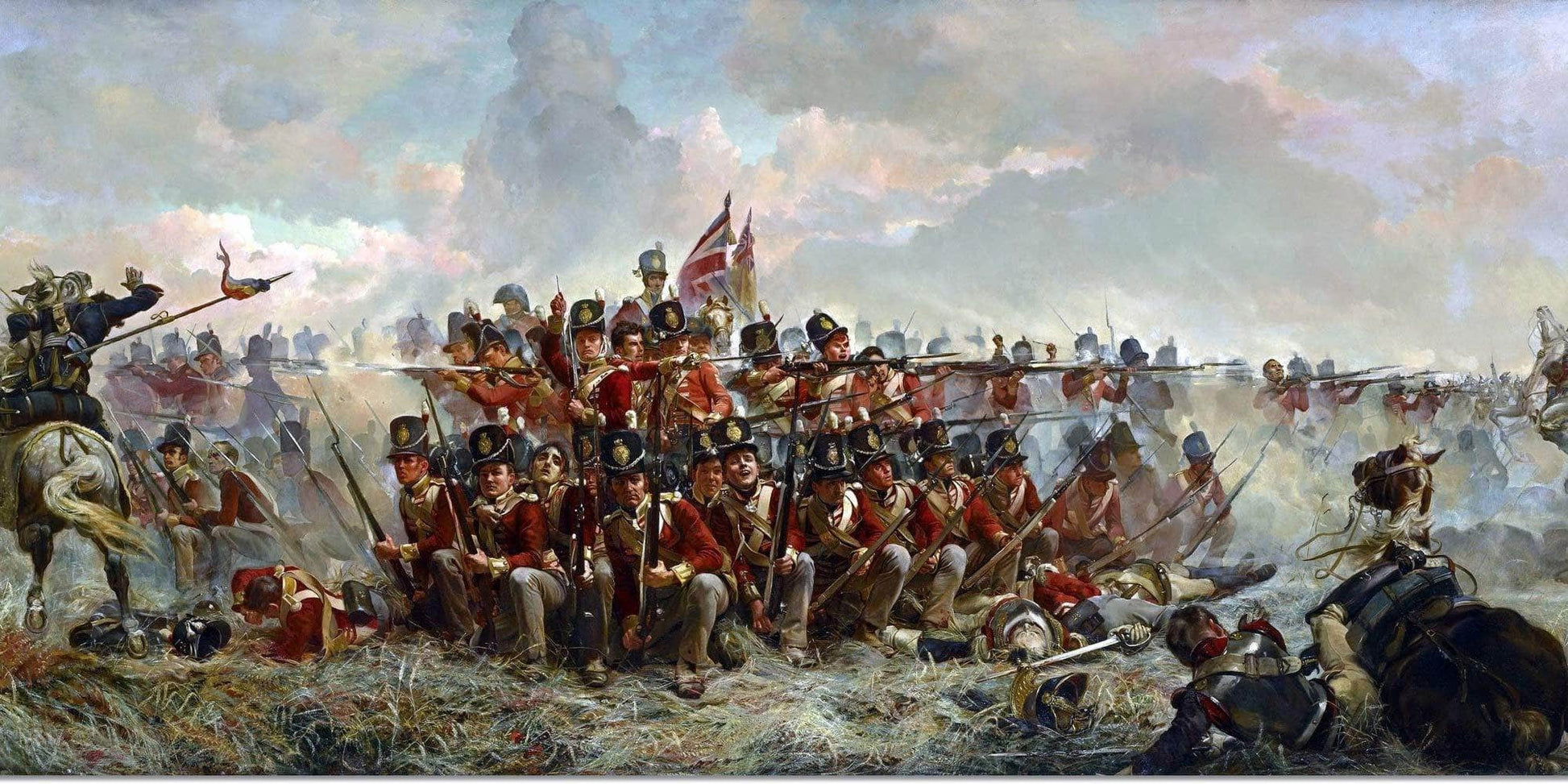 The 28th Regiment At Quatre Bras Painting Elizabeth Thompson Canvas Art Fine Art Print
