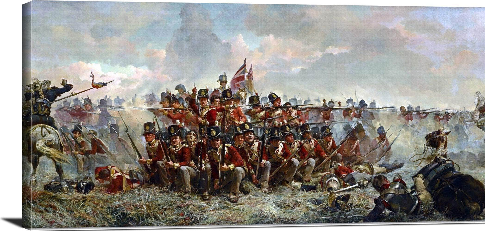 The 28th Regiment At Quatre Bras Painting Elizabeth Thompson Canvas Art Fine Art Print