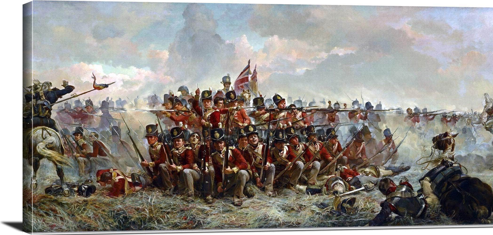 The 28th Regiment At Quatre Bras Painting Elizabeth Thompson Canvas Art Fine Art Print