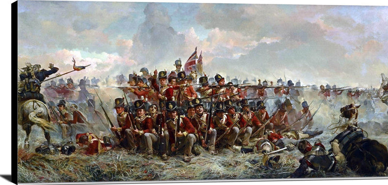 The 28th Regiment At Quatre Bras Painting Elizabeth Thompson Canvas Art Fine Art Print