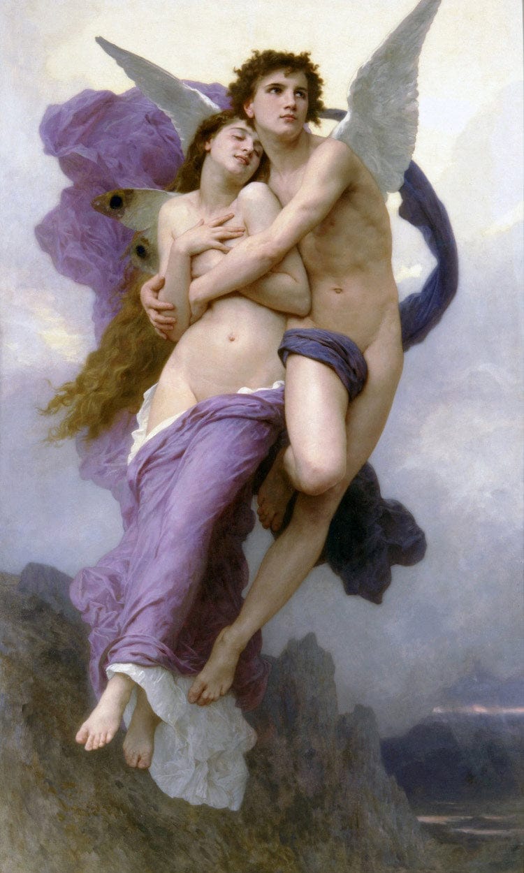 The Abduction Of Psyche 1895 By William Adolphe Bouguereau Fine Art Print