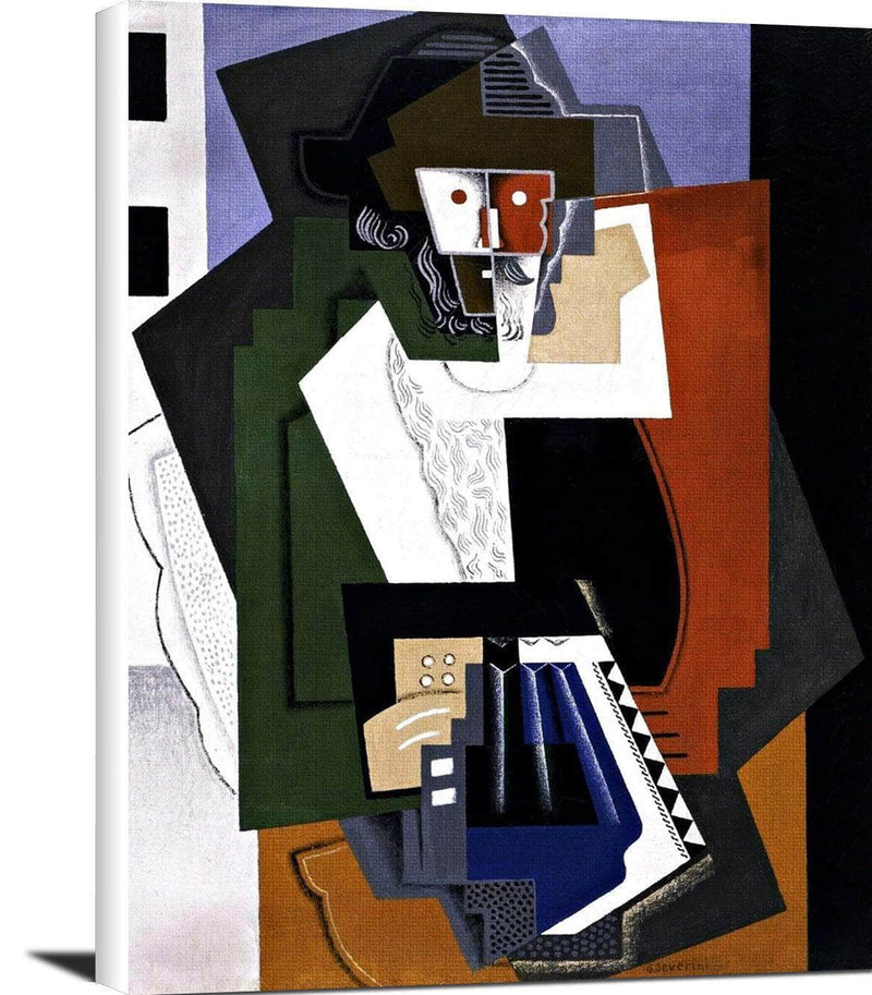 The Accordion Player Painting Gino Severini Canvas Art Fine Art Print