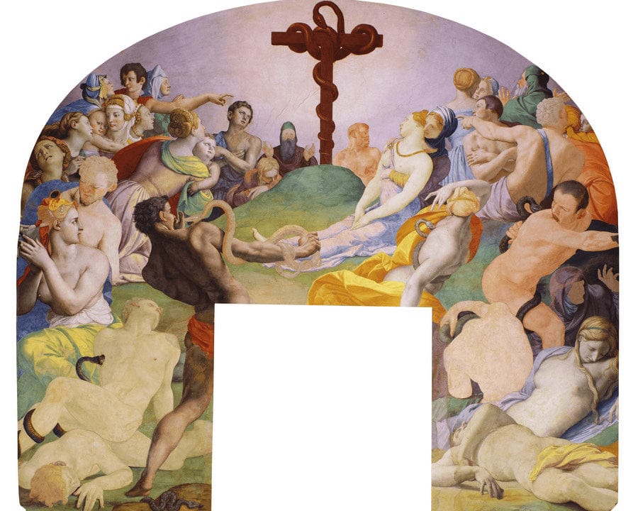 The Adoration Of The Bronze Snake 1540 1545 104X81Cm Palazzo Vecchio Museum By Agnolo Bronzino Fine Art Print