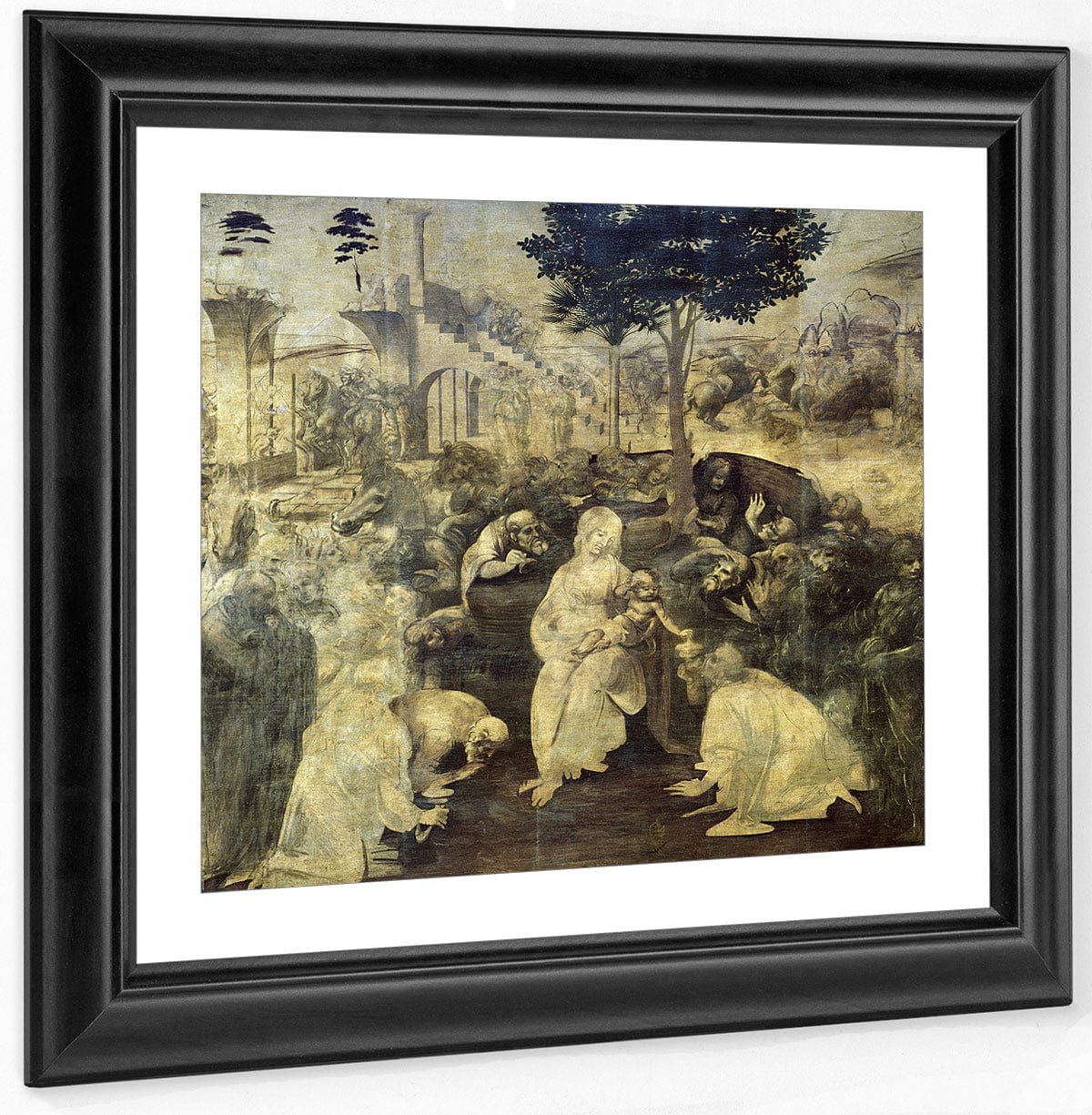 The Adoration Of The Magi By Leonardo Da Vinci Fine Art Print